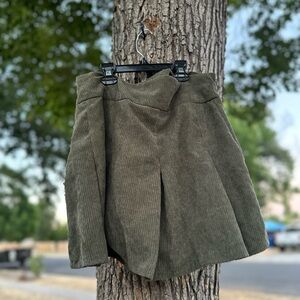 HYFVE Olive Green Corduroy Skirt
